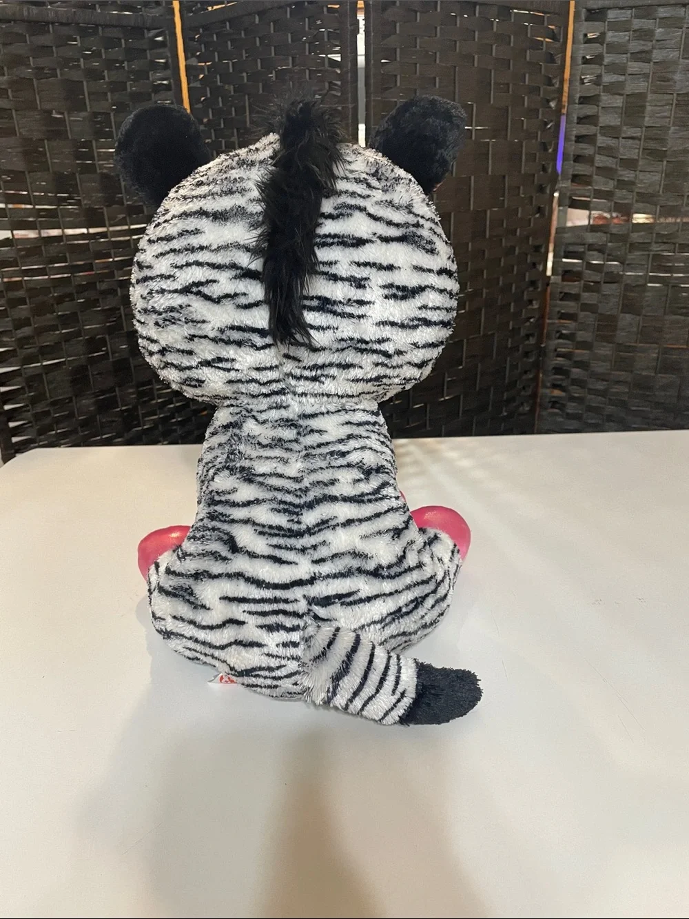 Izzy the Zebra Stuffed Animal with Pink Accents -Kids plushie Great condition